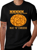 Mmmmmm Mac N Cheese Black Graphic T-Shirt
