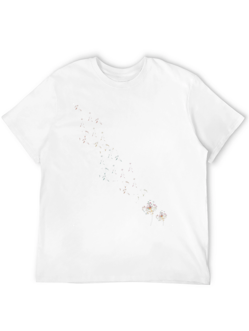 Mens Black Graphic Tee - Dandelion Design