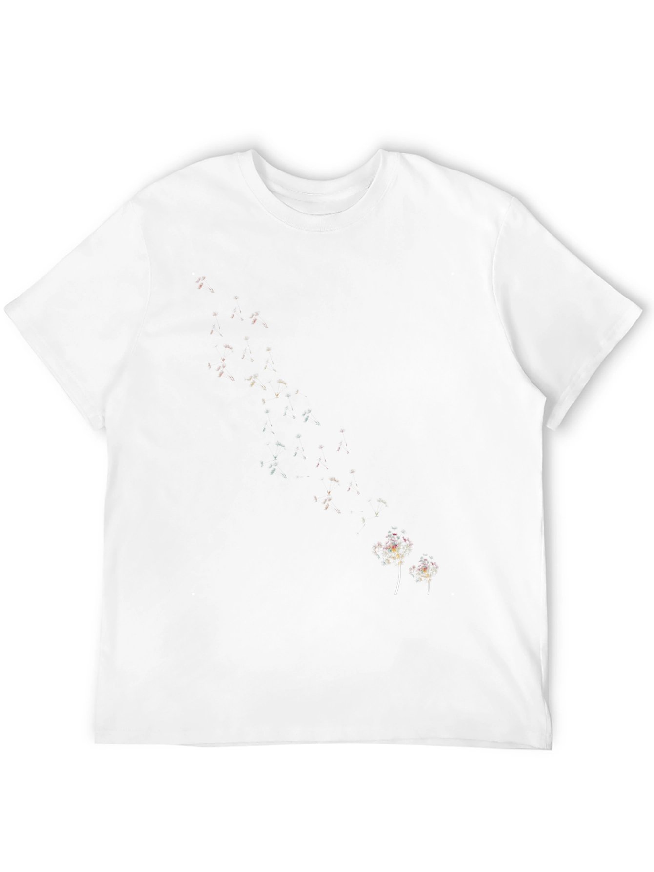 Mens Black Graphic Tee - Dandelion Design
