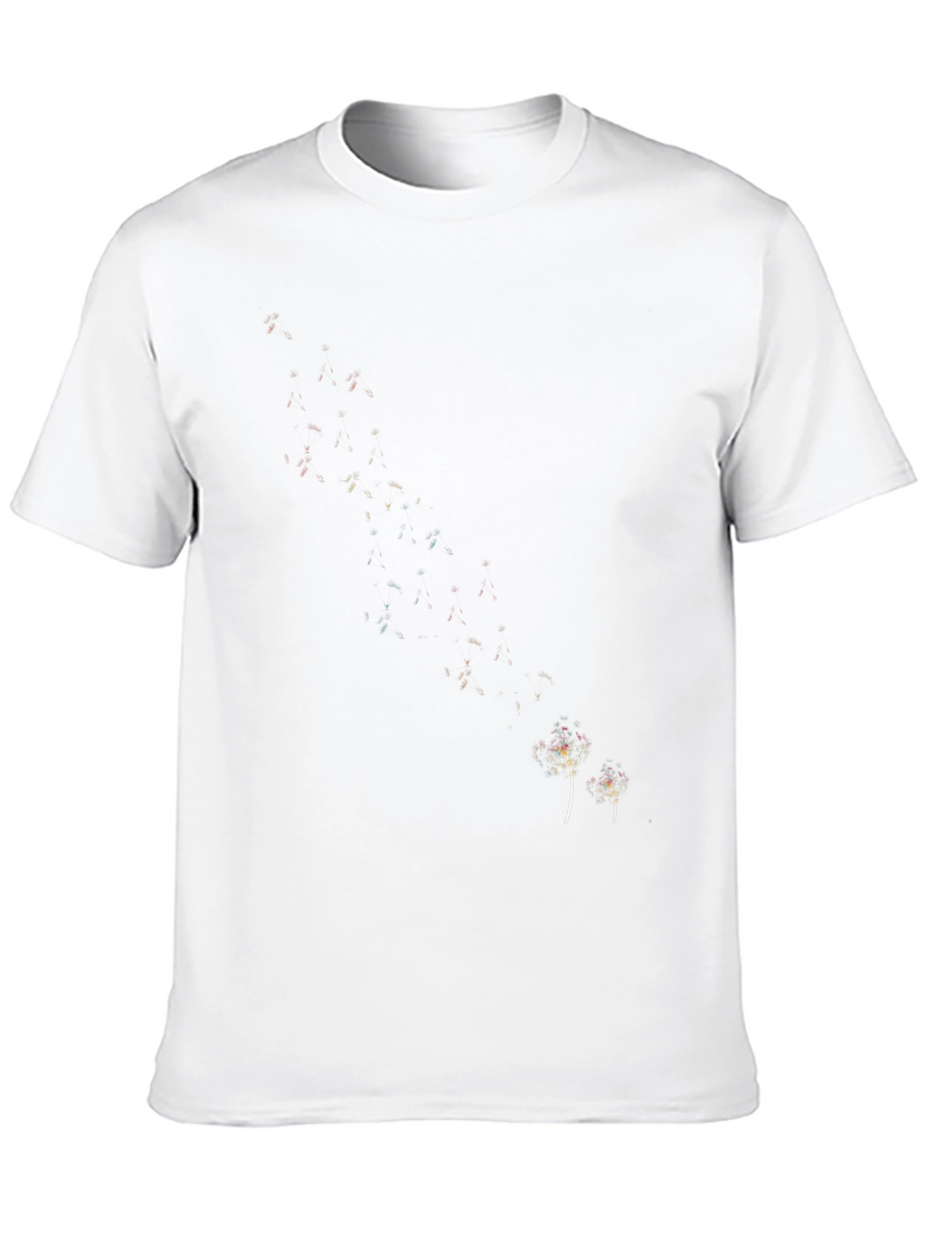 Mens Black Graphic Tee - Dandelion Design