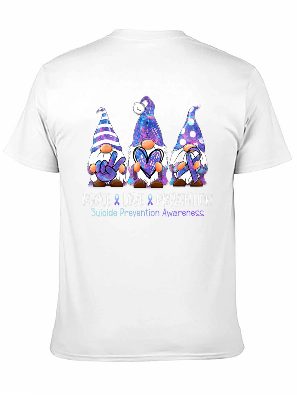 Peace Love Prevention Suicide Awareness Graphic Tee