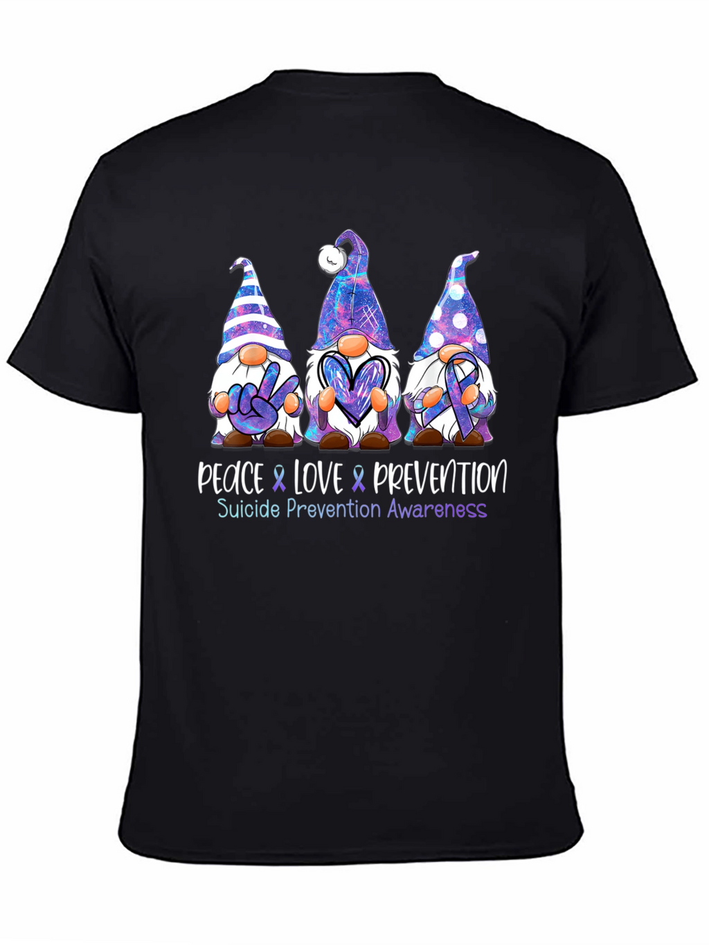 Peace Love Prevention Suicide Awareness Graphic Tee