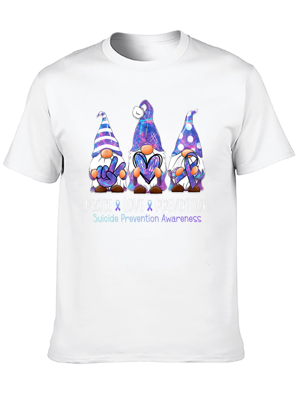 Peace Love Prevention Suicide Awareness Graphic Tee