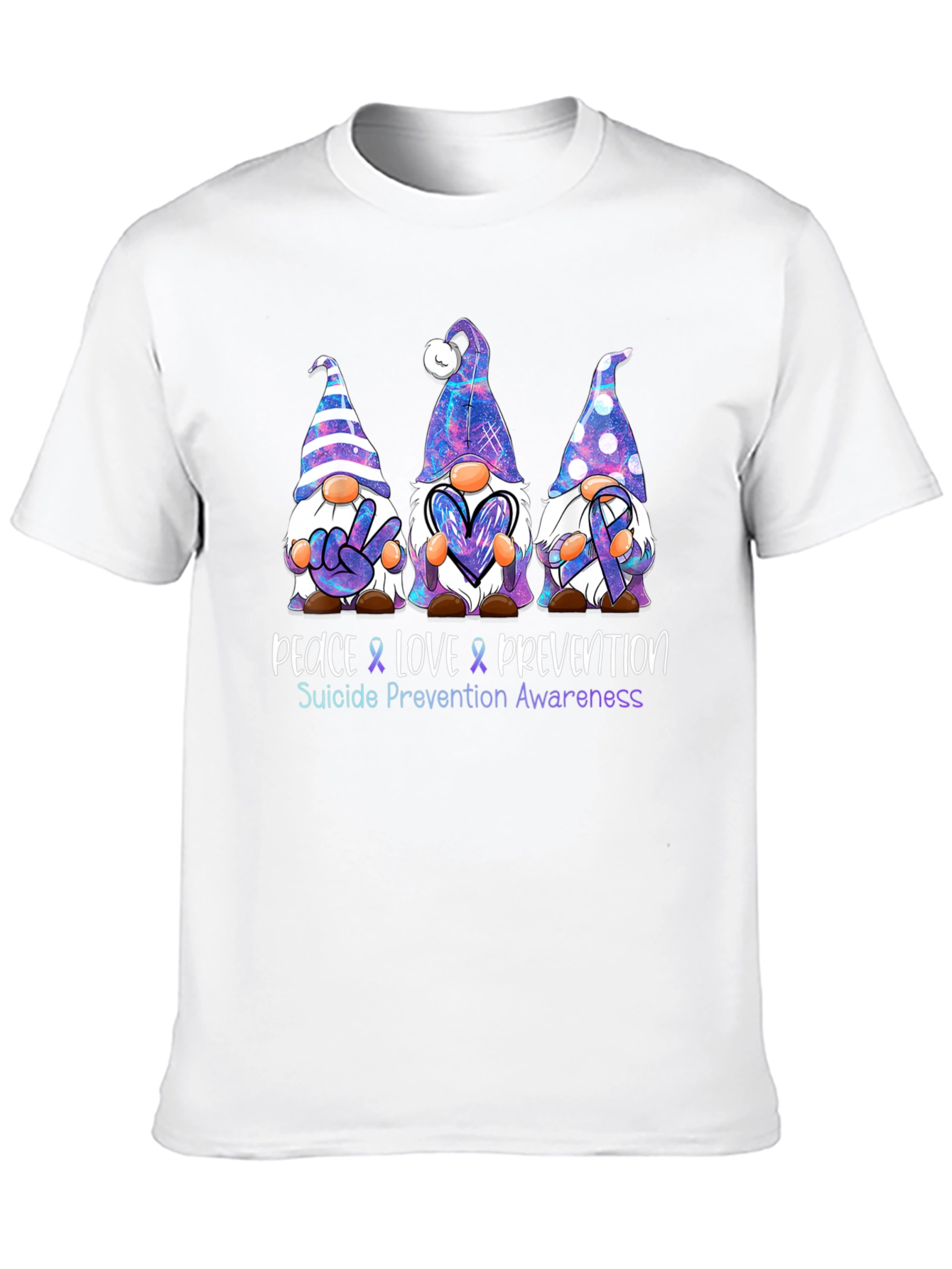 Peace Love Prevention Suicide Awareness Graphic Tee