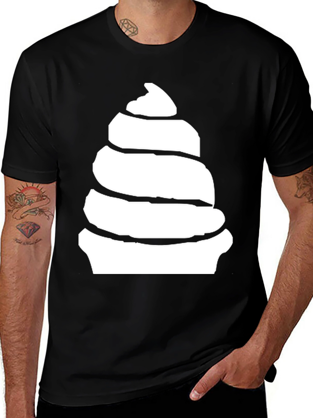Swirl Ice Cream Graphic Tee - Soft Cotton Blend