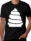 Swirl Ice Cream Graphic Tee - Soft Cotton Blend