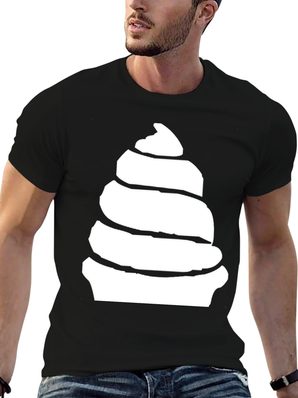 Swirl Ice Cream Graphic Tee - Soft Cotton Blend