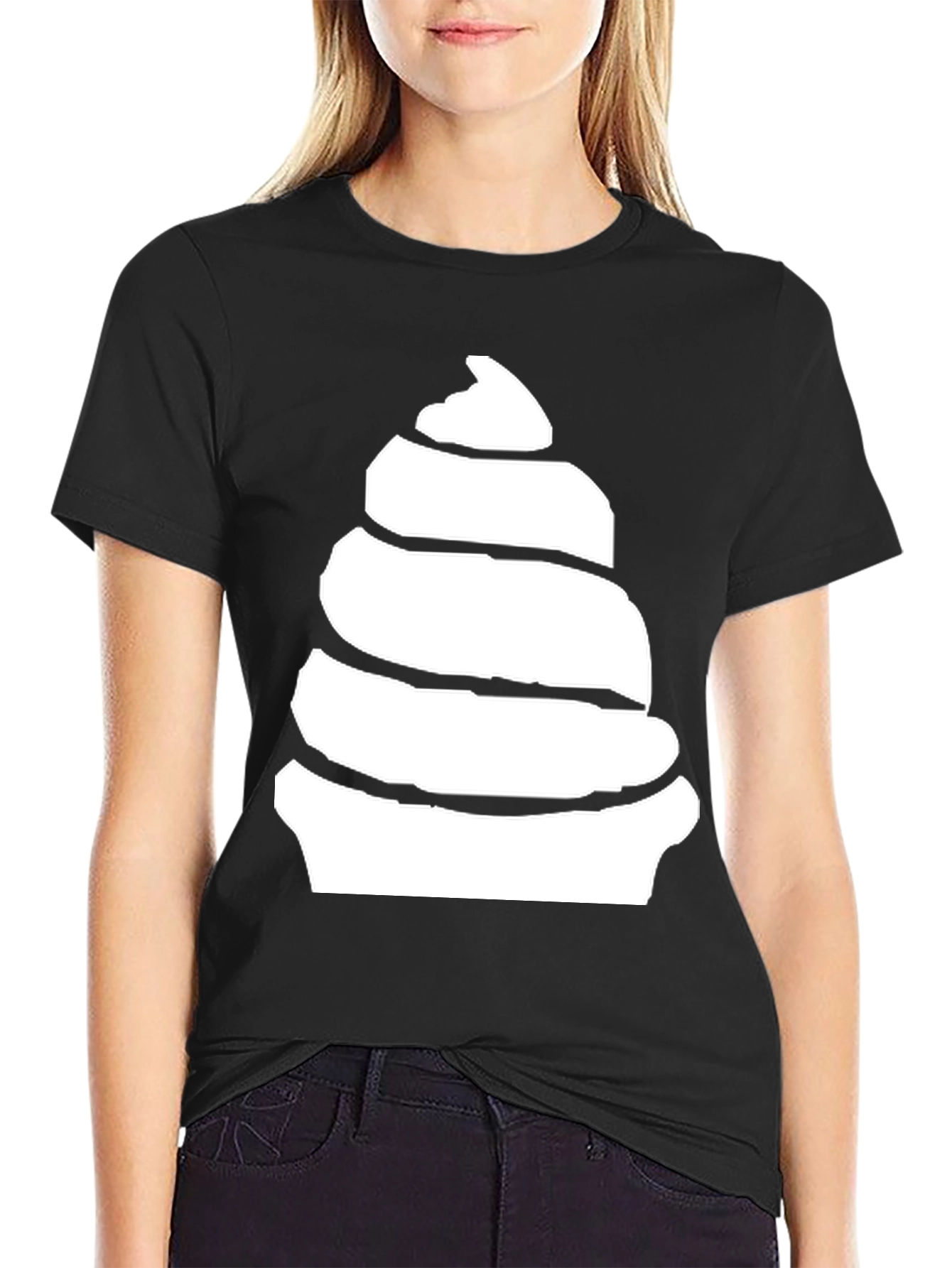 Swirl Ice Cream Graphic Tee - Soft Cotton Blend