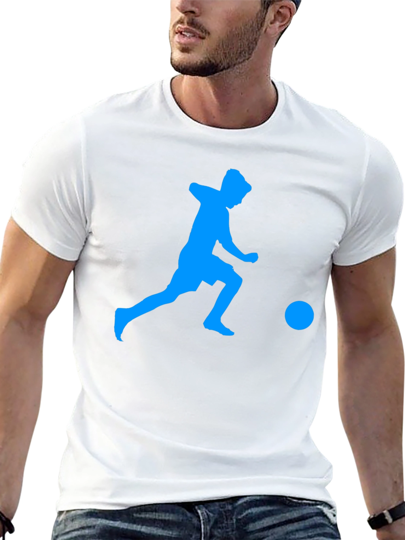 Soccer Player Graphic Tee - Stylish & Comfortable
