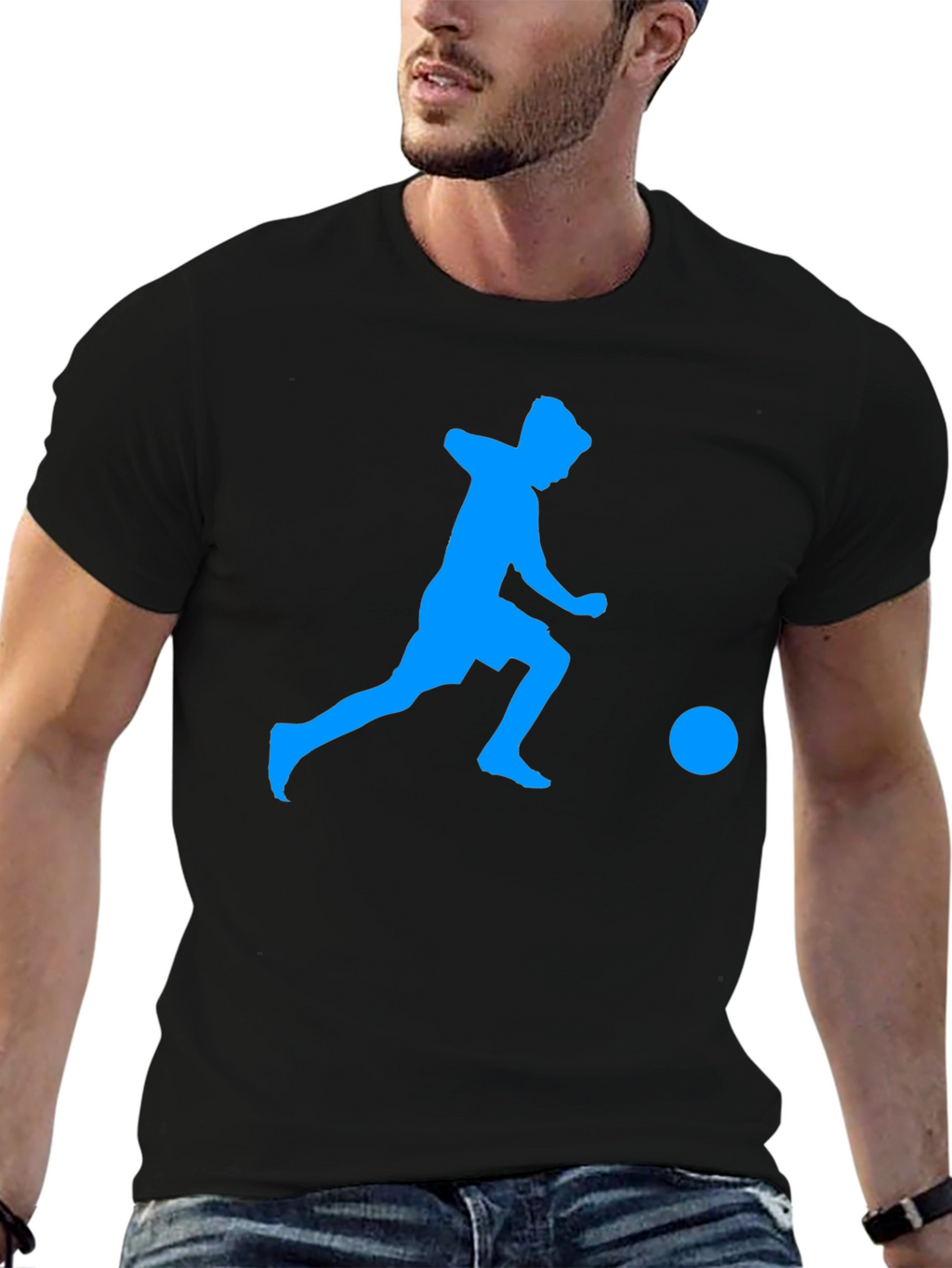 Soccer Player Graphic Tee - Stylish & Comfortable