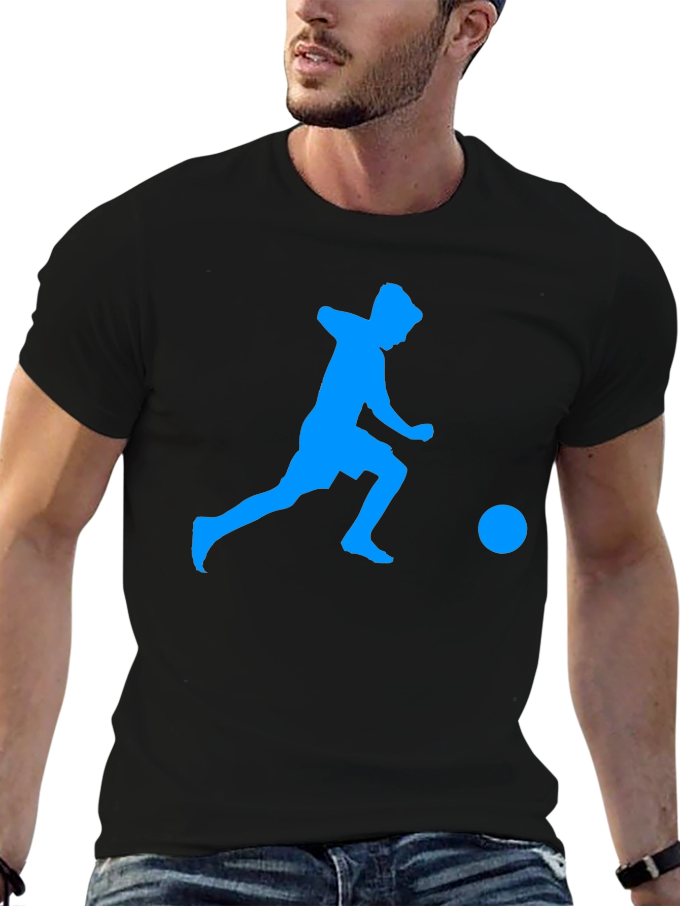 Soccer Player Graphic Tee - Stylish & Comfortable