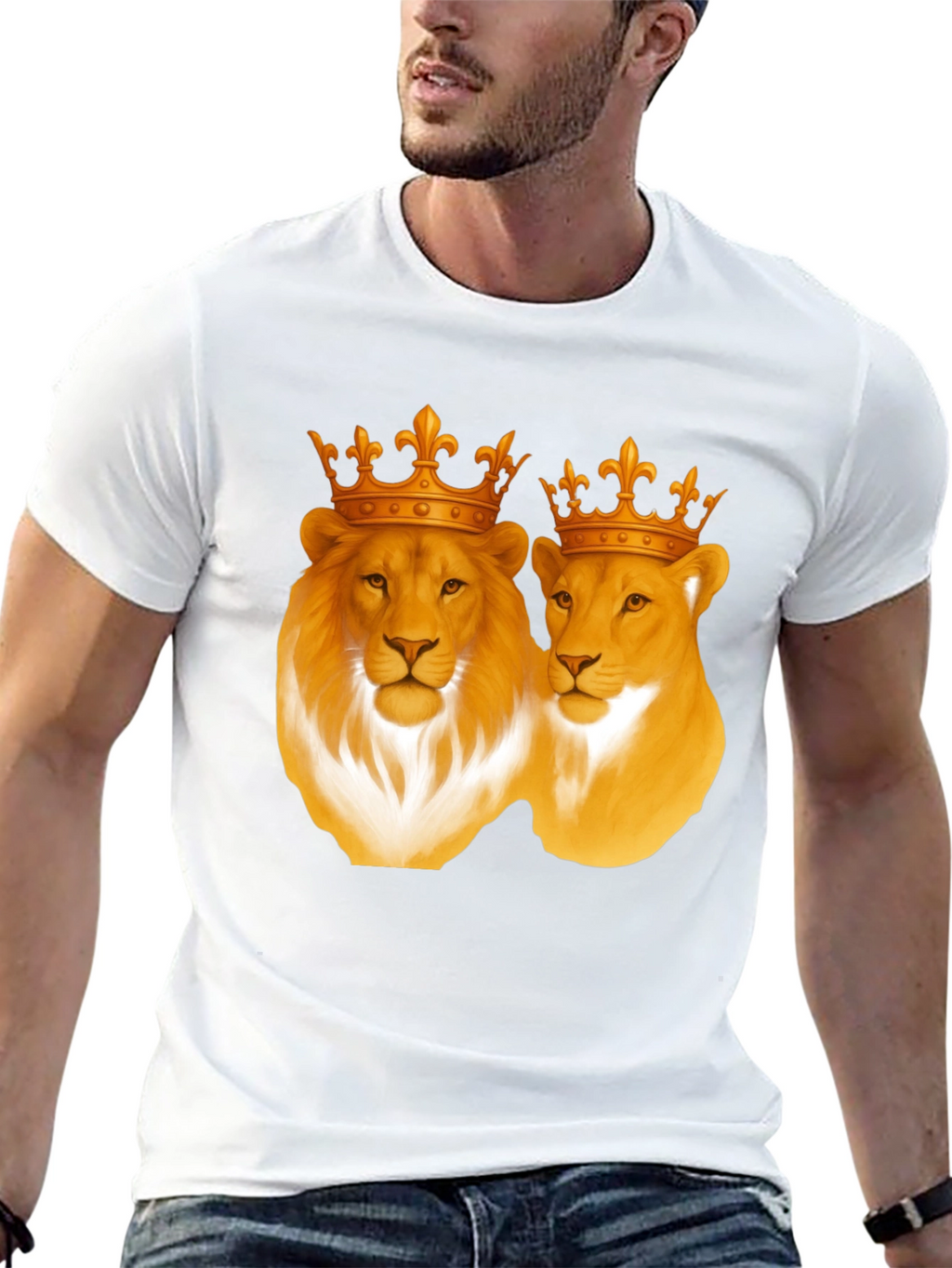 Lion King & Queen Black T-Shirt