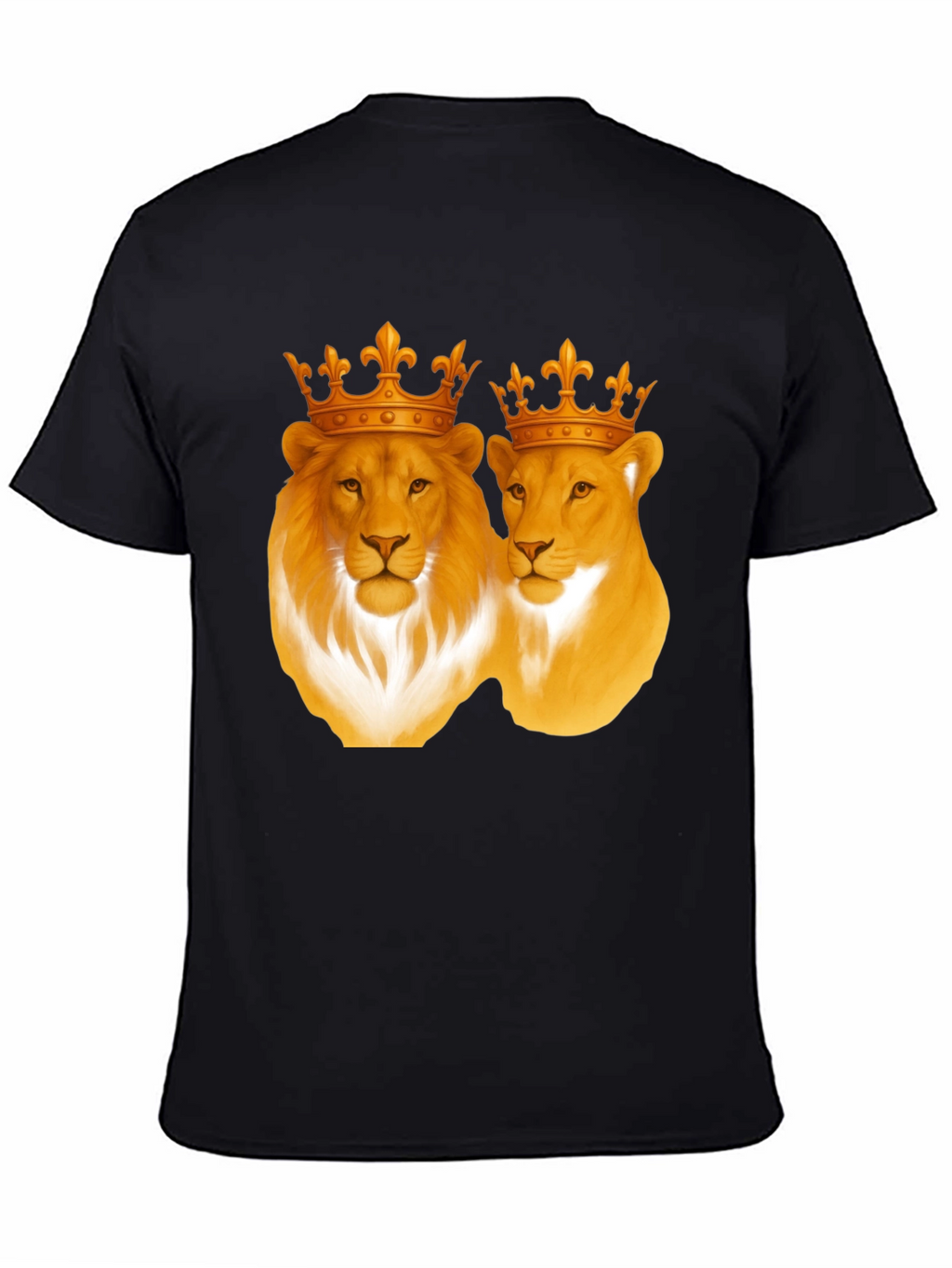Lion King & Queen Black T-Shirt