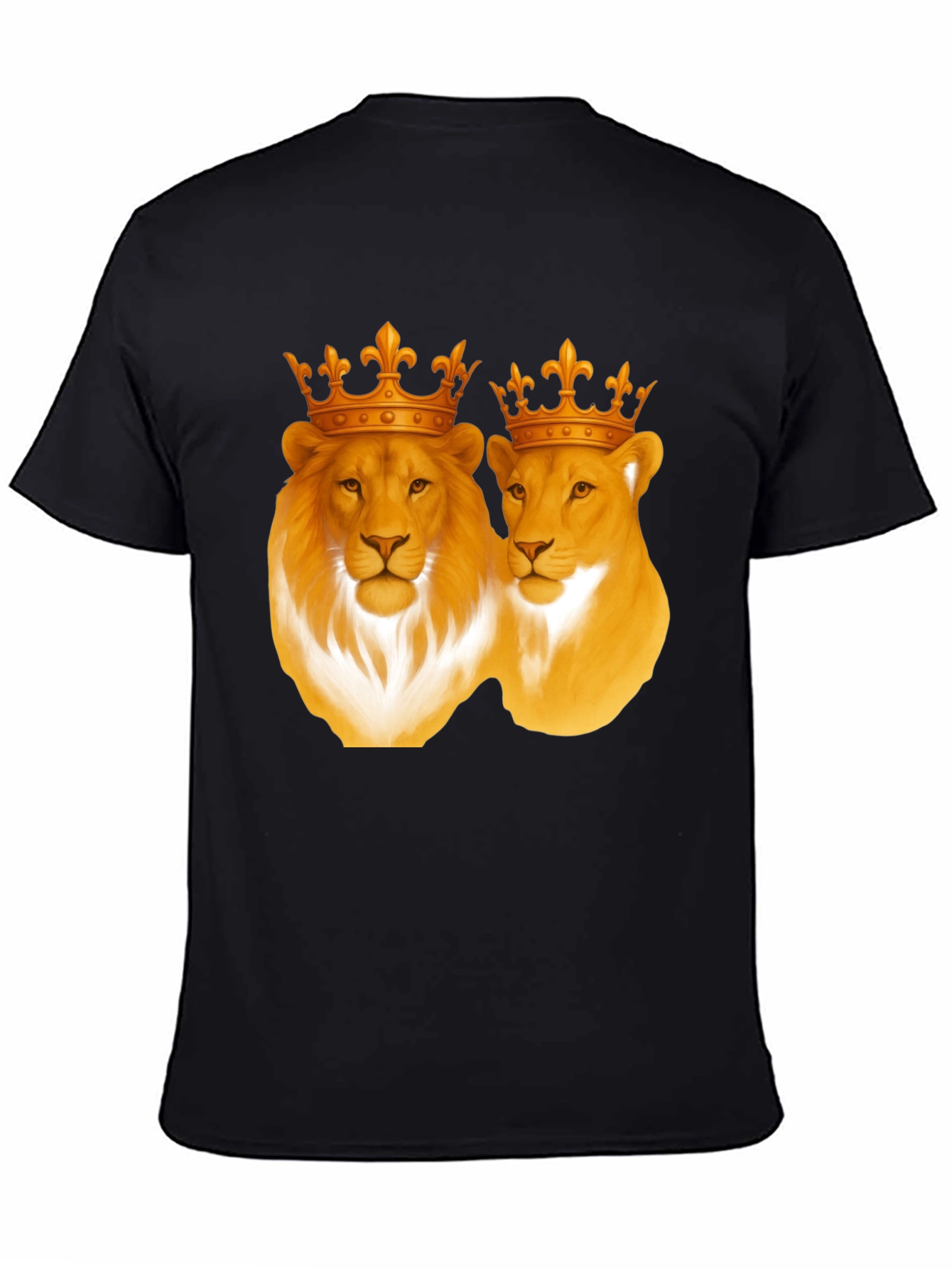 Lion King & Queen Black T-Shirt
