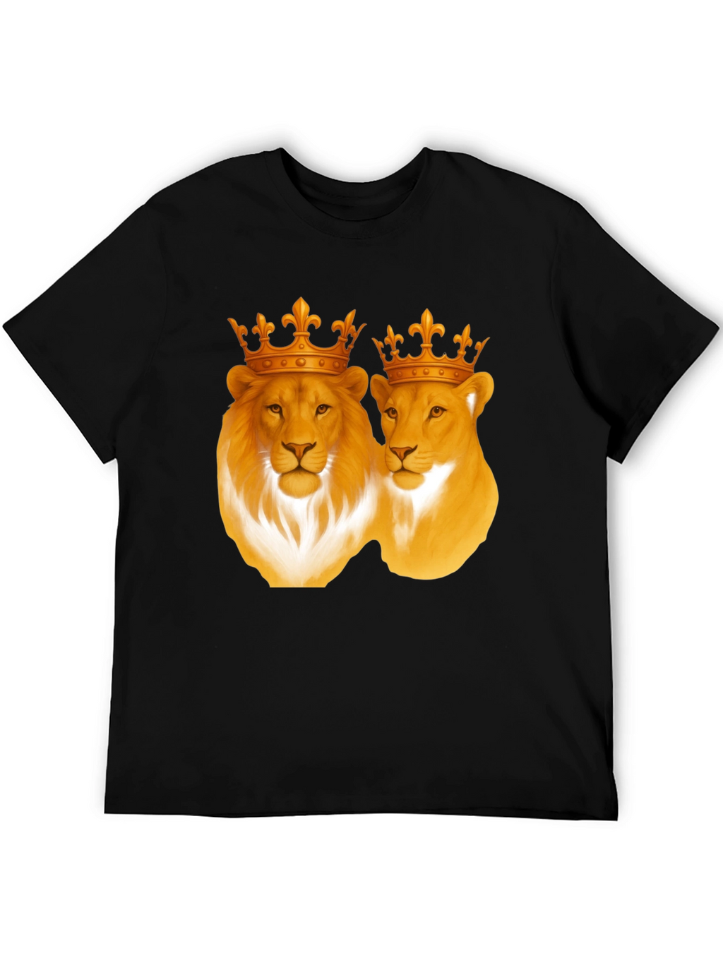 Lion King & Queen Black T-Shirt