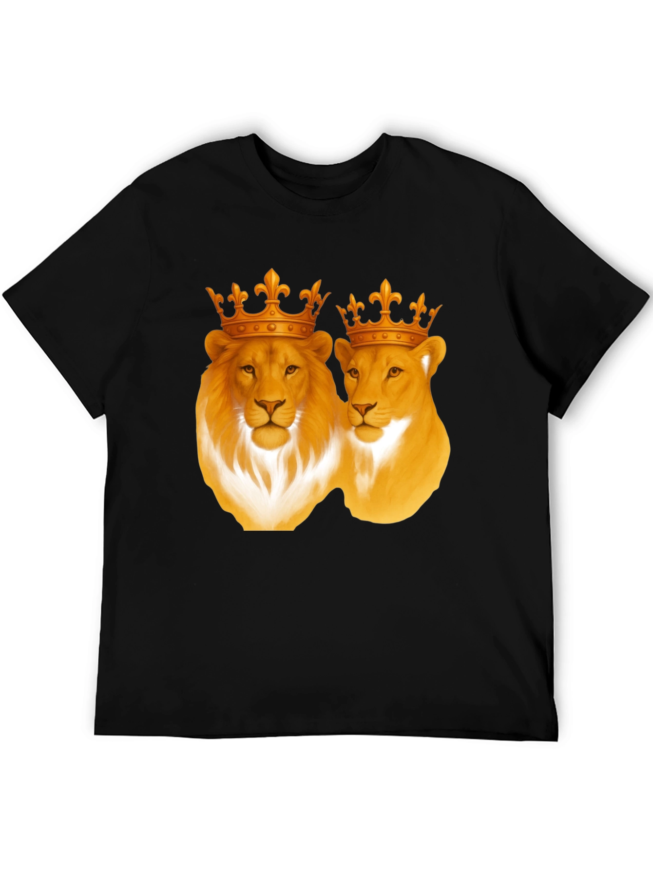 Lion King & Queen Black T-Shirt