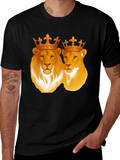 Lion King & Queen Black T-Shirt