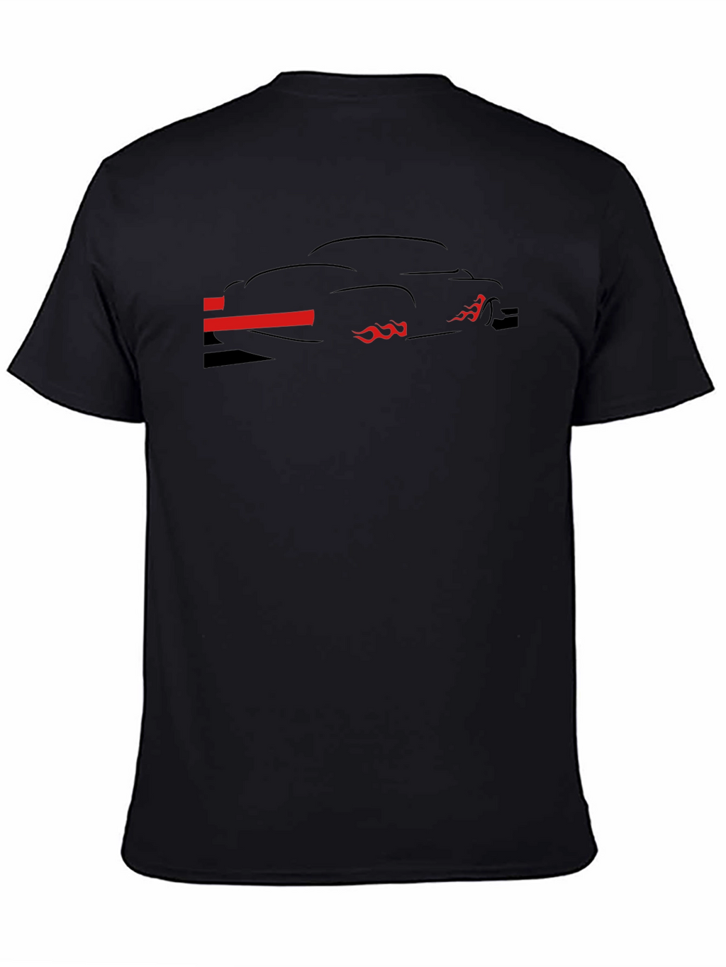 Sleek Car Silhouette Tee - Black