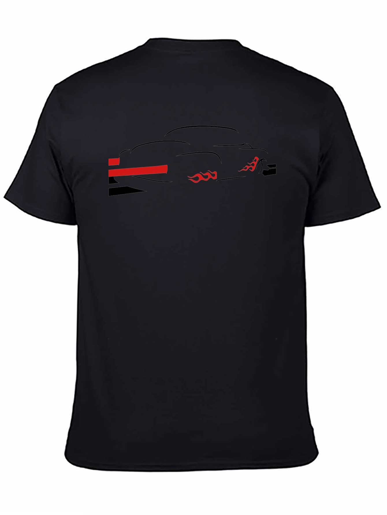 Sleek Car Silhouette Tee - Black
