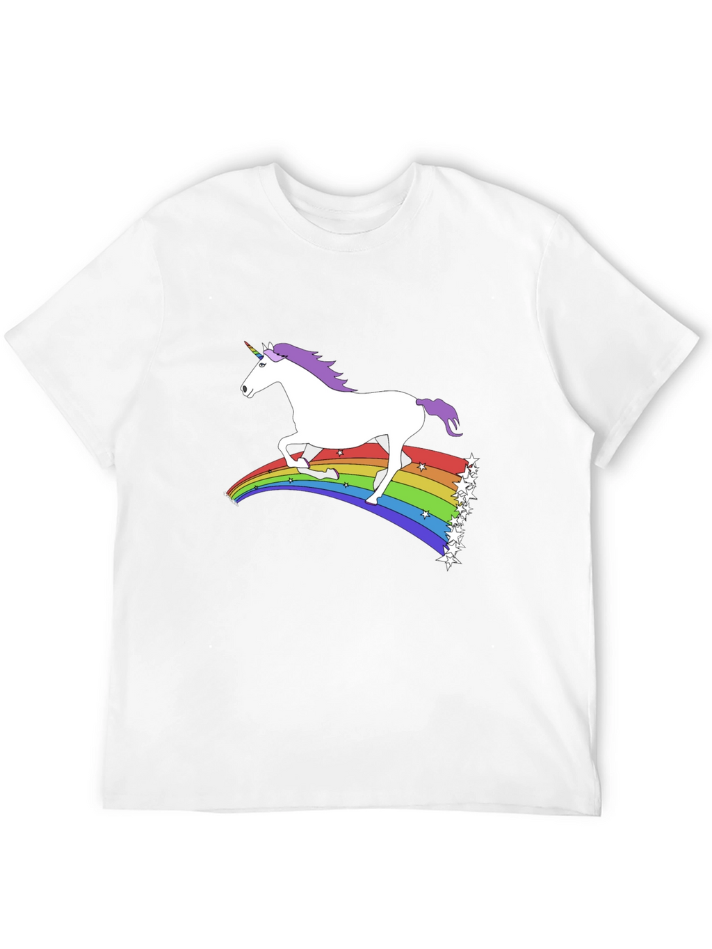 Unicorn Rainbow Graphic Tee - Black