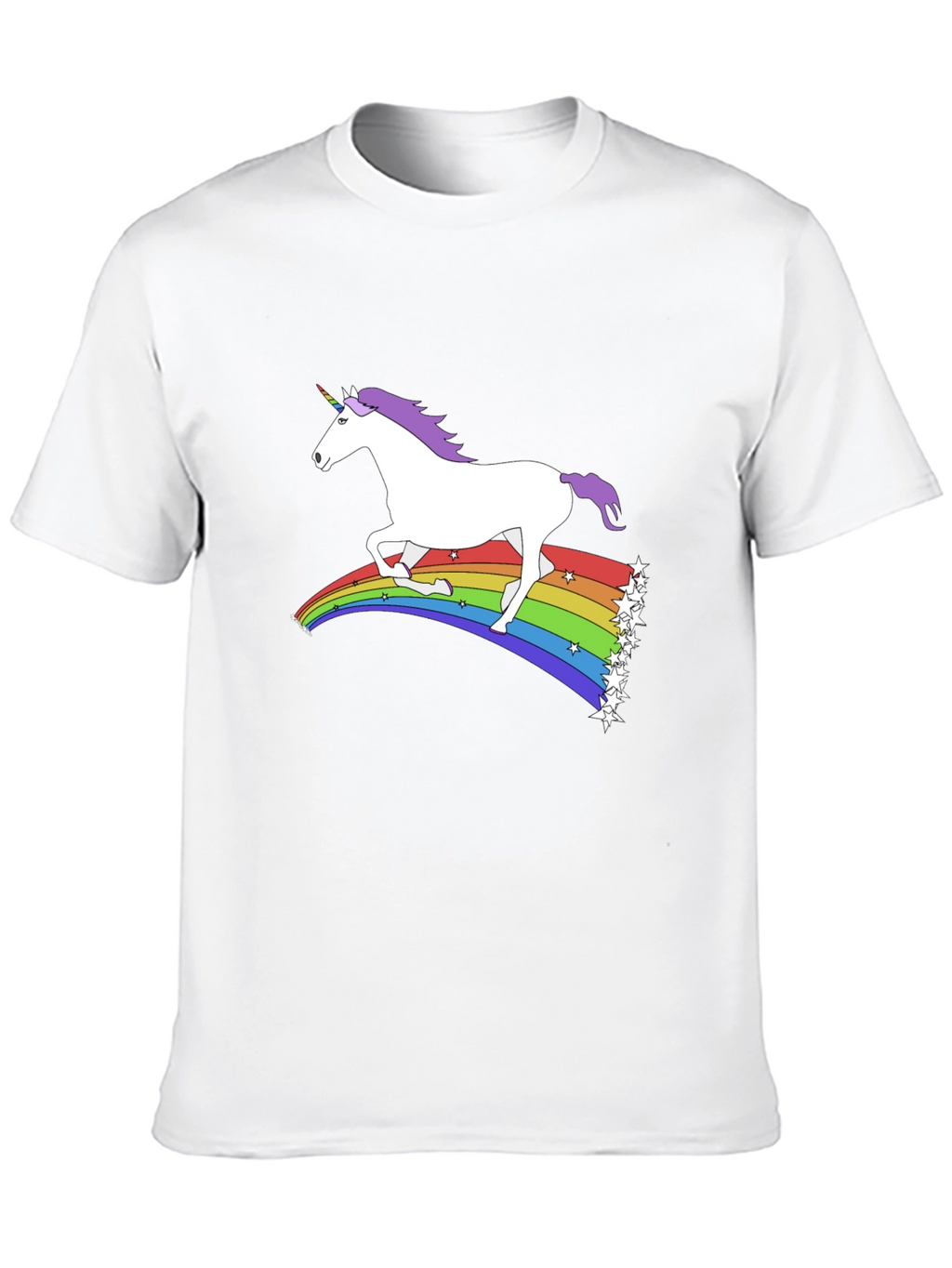 Unicorn Rainbow Graphic Tee - Black