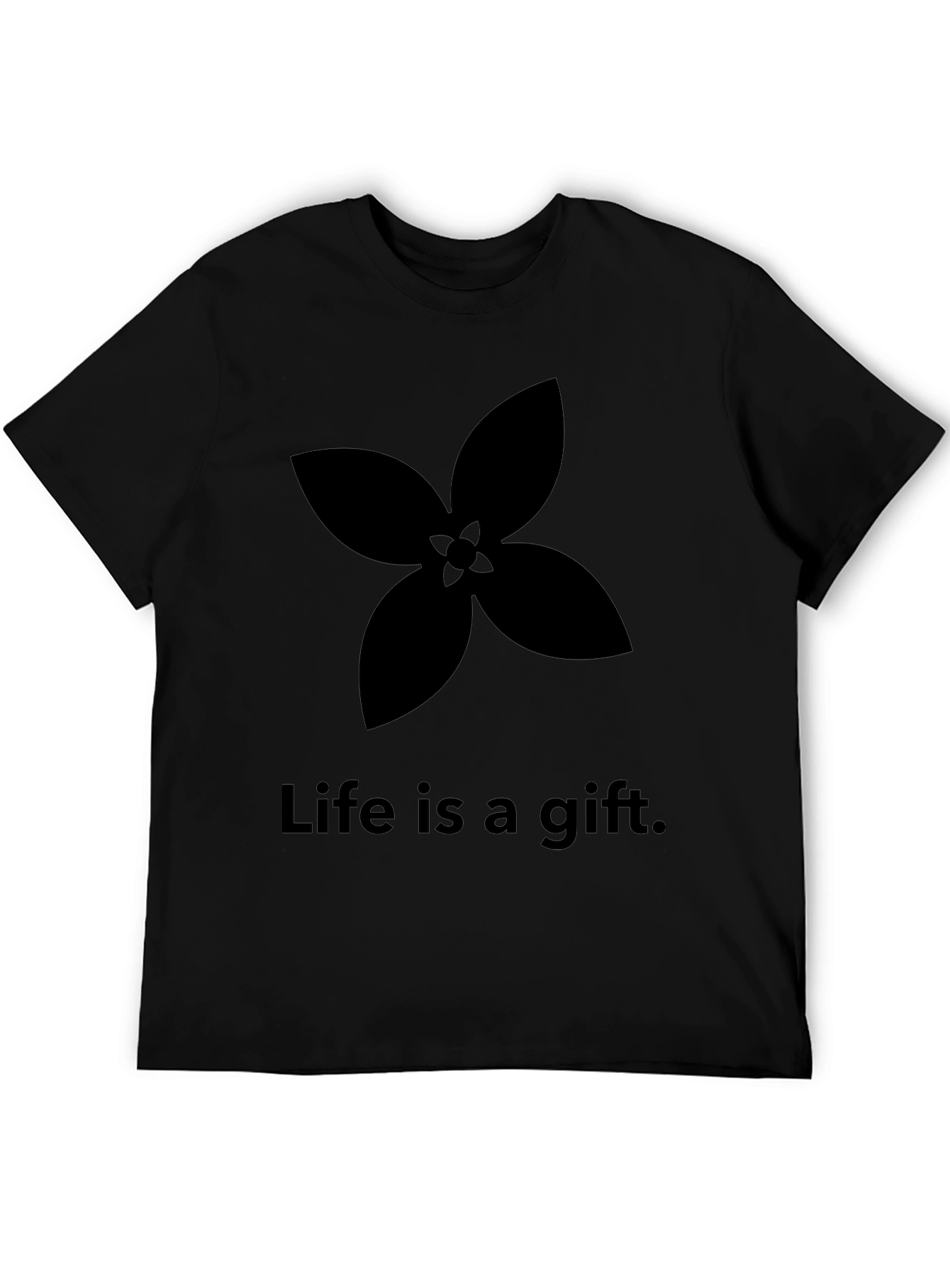 Life is a Gift Graphic Tee - Stylish Black T-Shirt