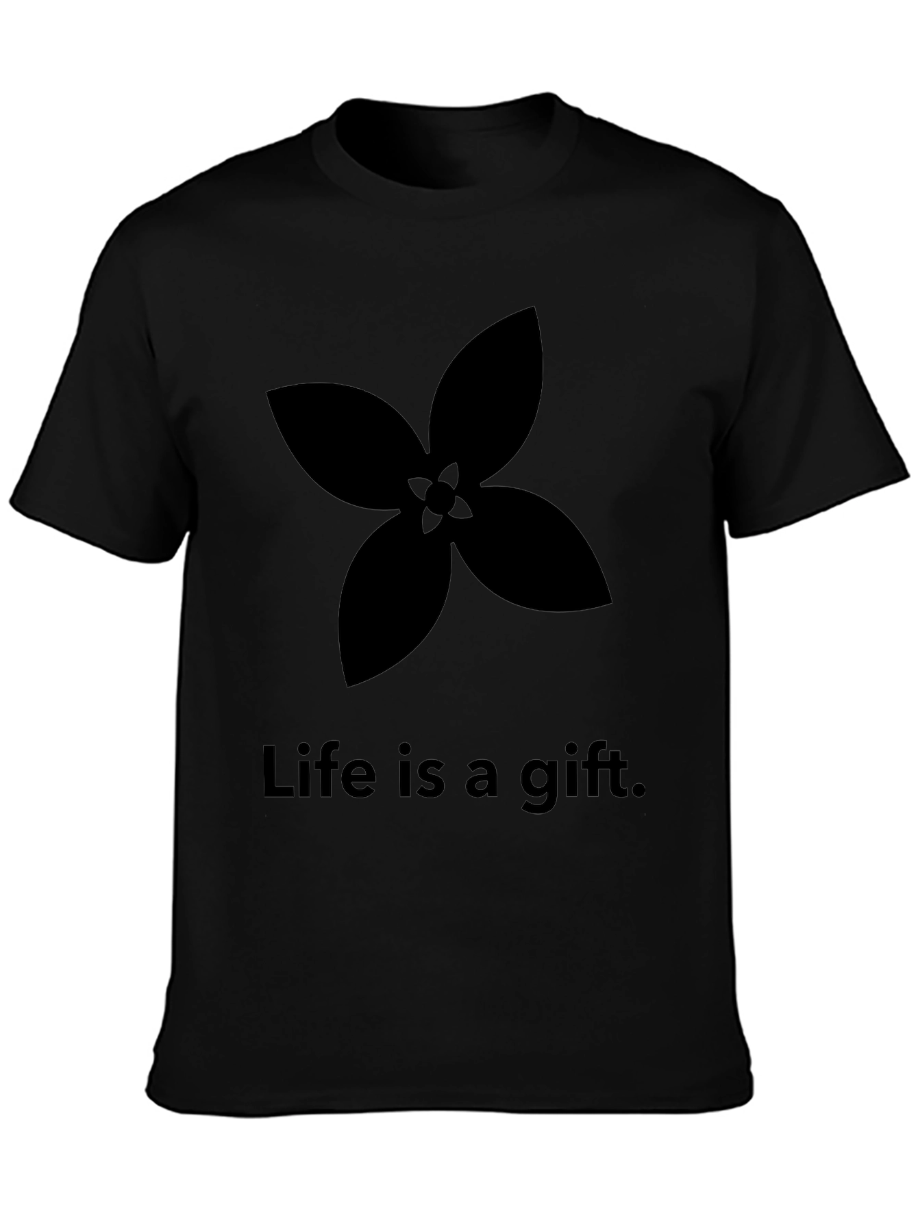 Life is a Gift Graphic Tee - Stylish Black T-Shirt
