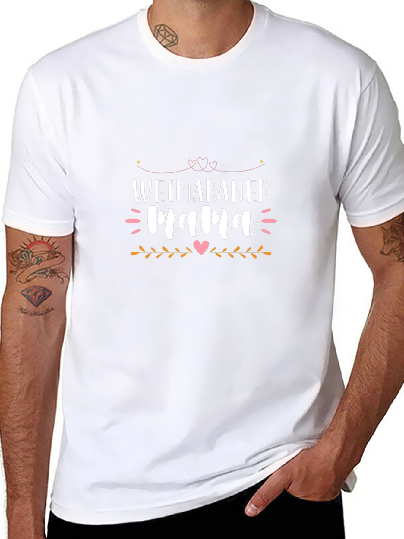 Weimaraner Mama Black T-Shirt