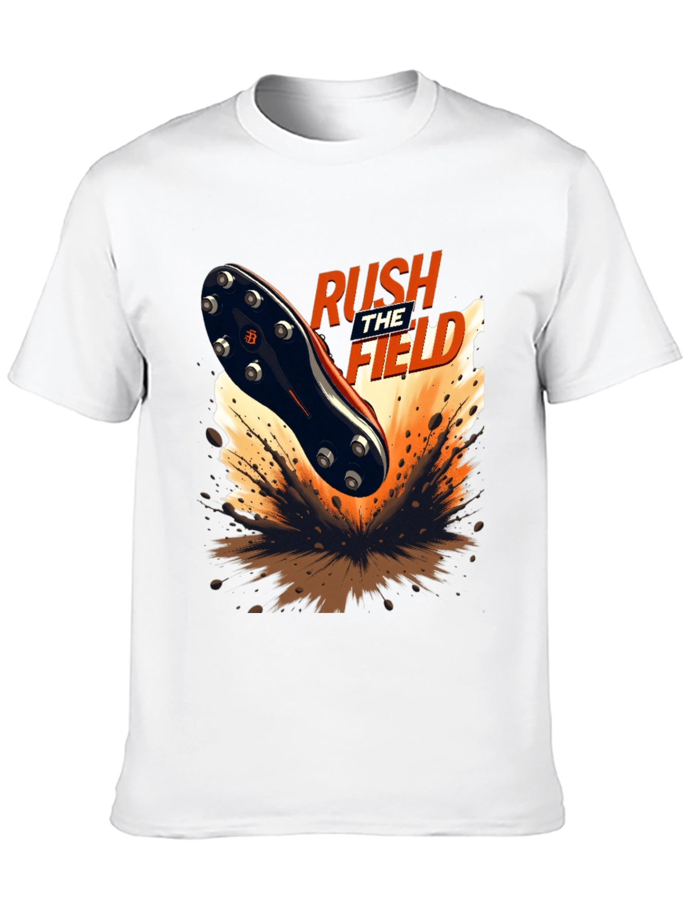 Rush the Field Graphic Tee - Black Cotton T-Shirt