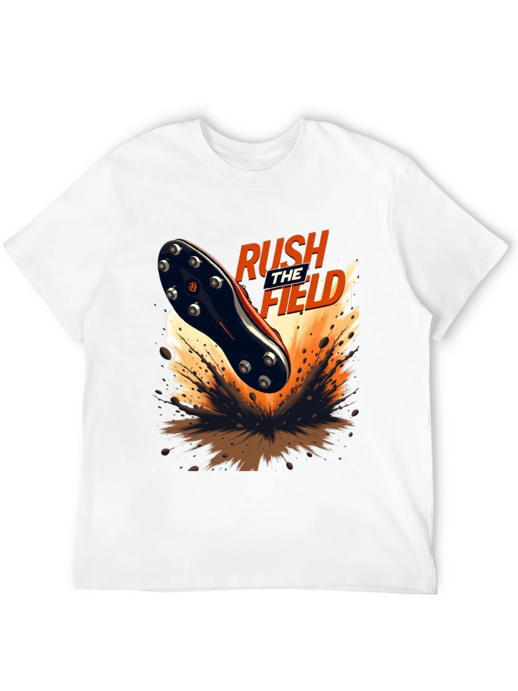 Rush the Field Graphic Tee - Black Cotton T-Shirt