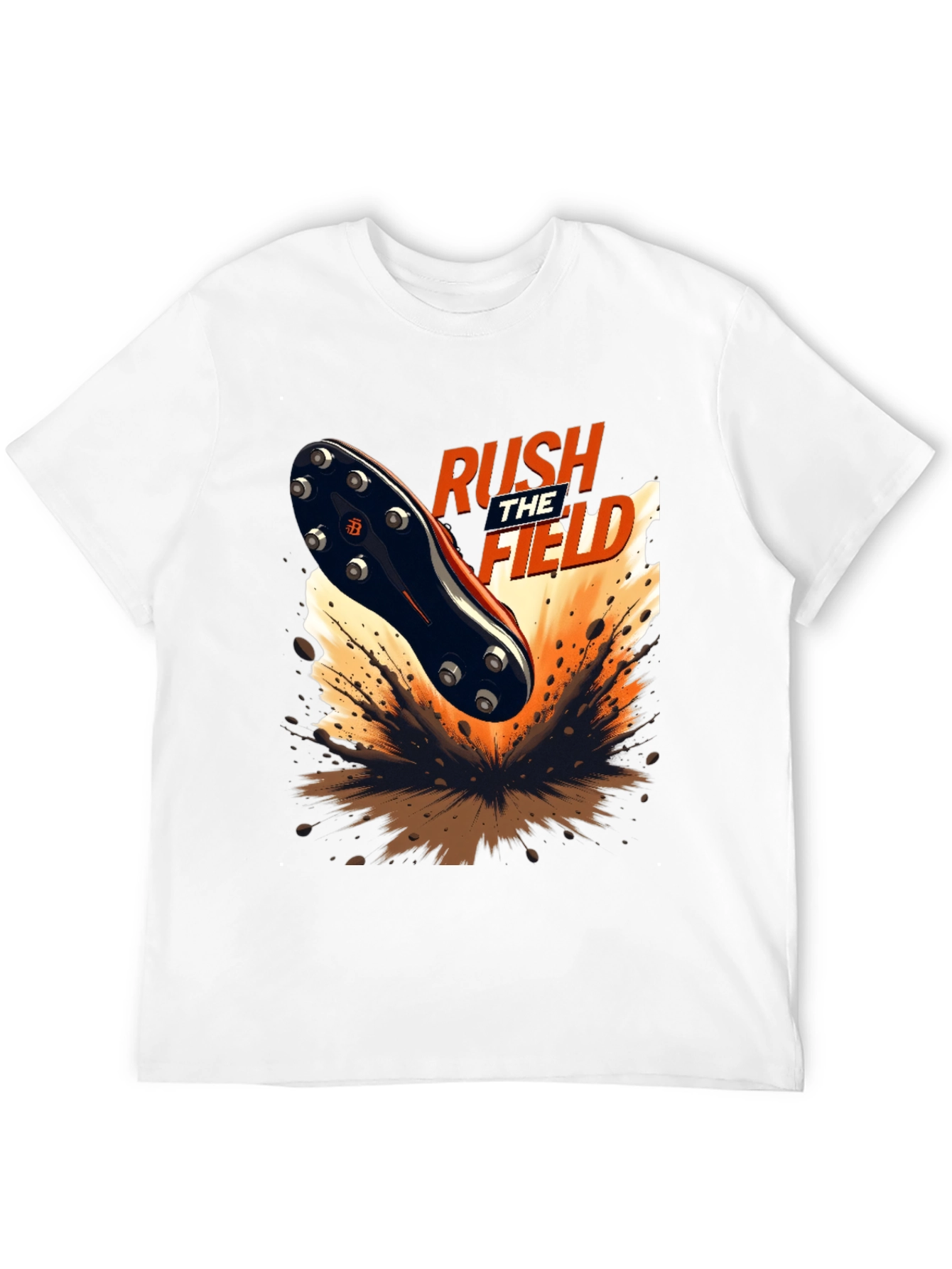 Rush the Field Graphic Tee - Black Cotton T-Shirt