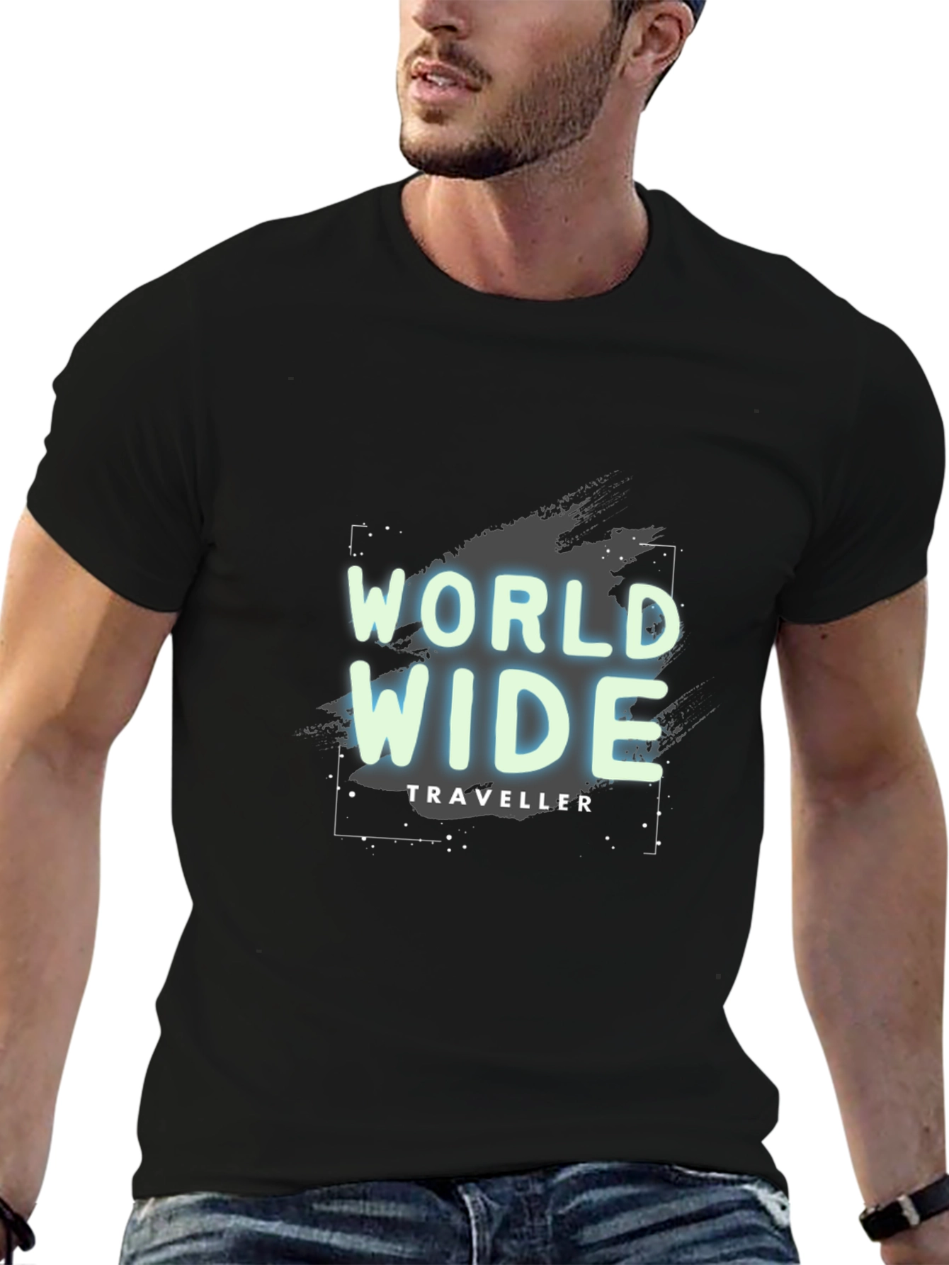World Wide Traveller Black T-Shirt