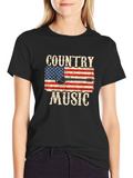 Country Music Flag Graphic T-Shirt