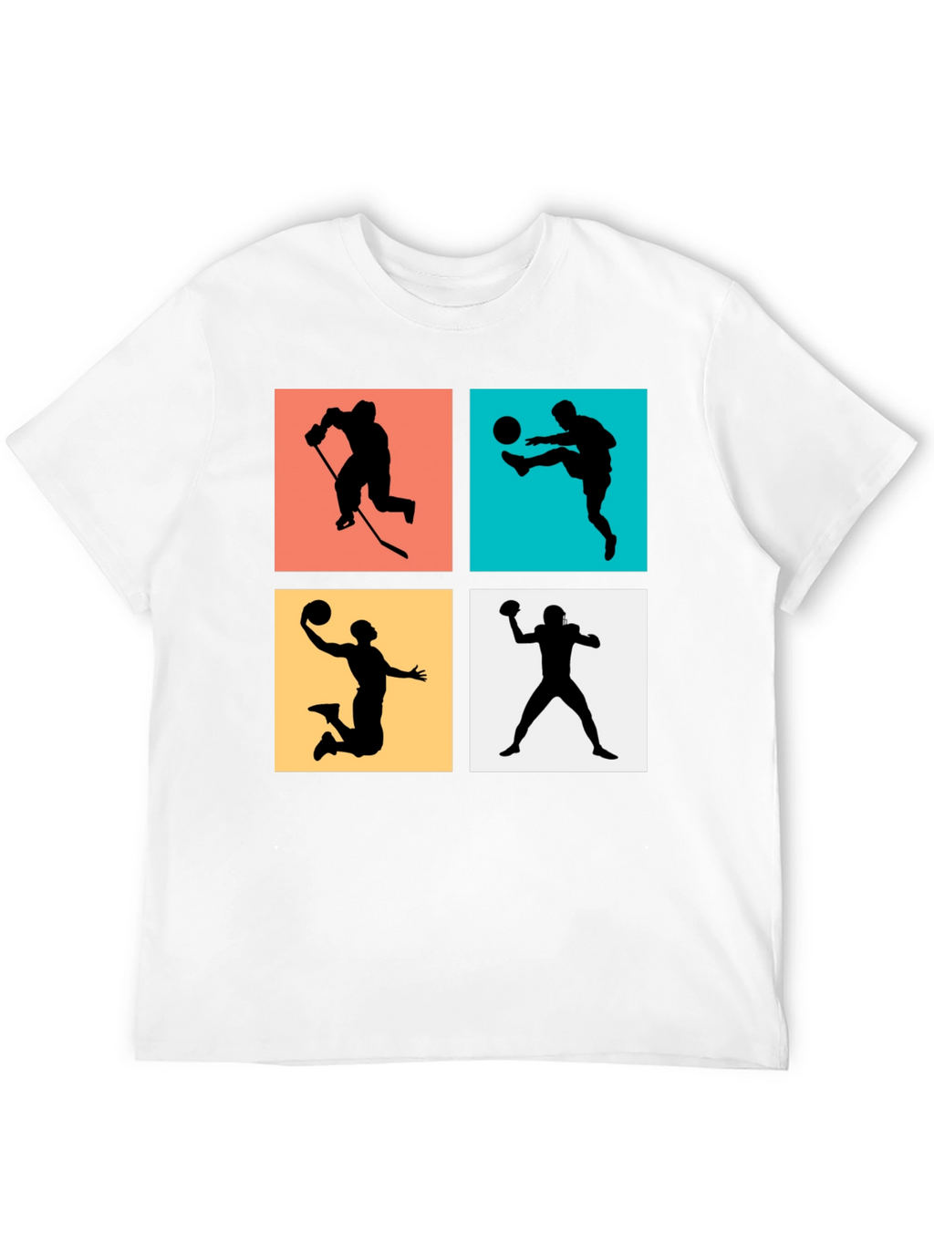 Sports Silhouettes T-Shirt Active Athlete Tee