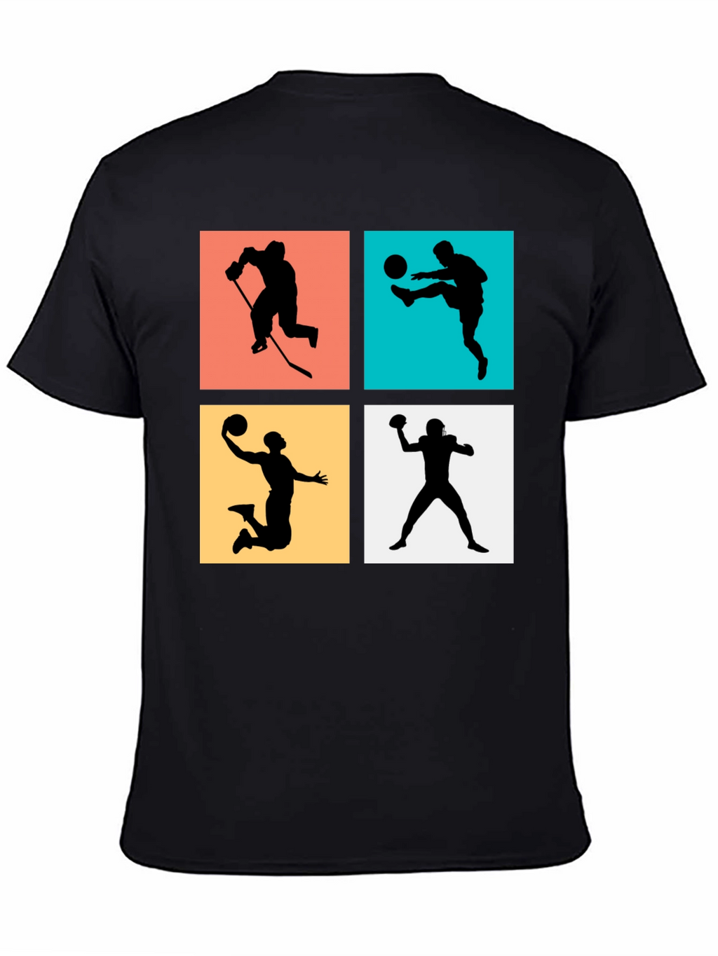 Sports Silhouettes T-Shirt Active Athlete Tee