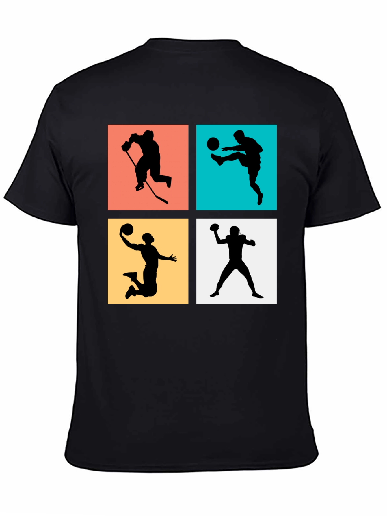 Sports Silhouettes T-Shirt Active Athlete Tee