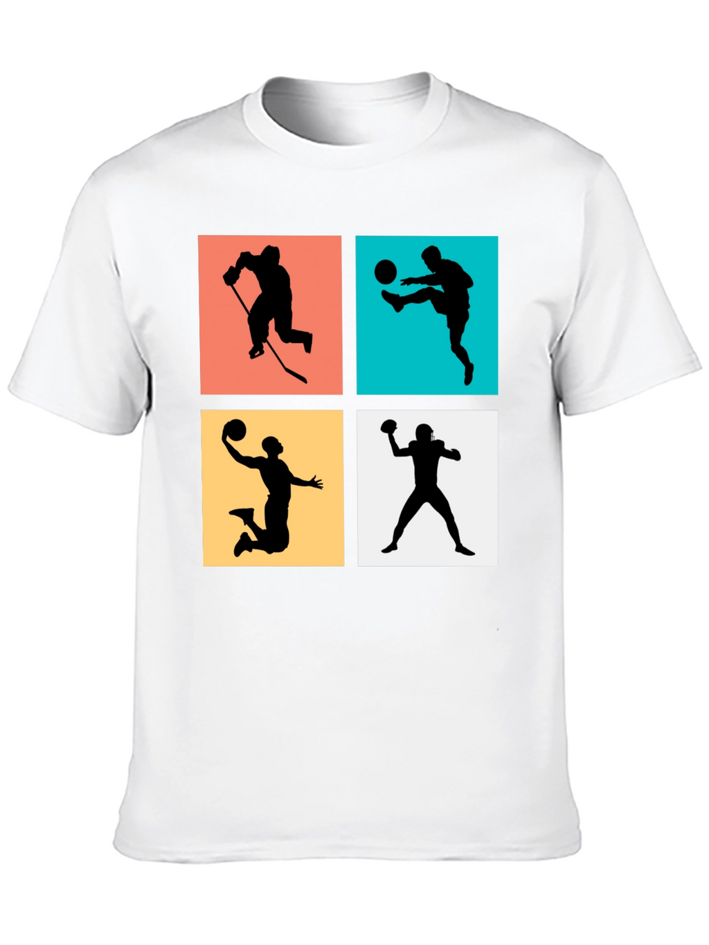 Sports Silhouettes T-Shirt Active Athlete Tee