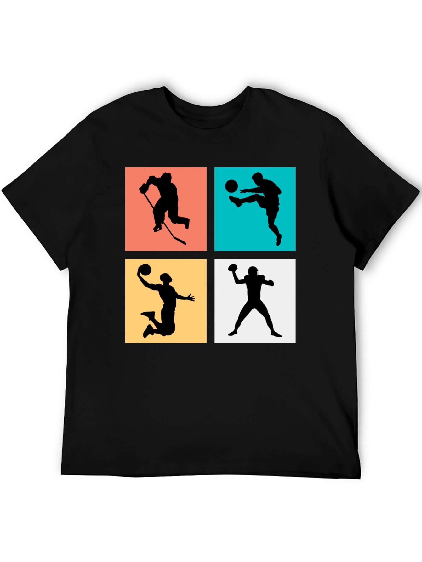 Sports Silhouettes T-Shirt Active Athlete Tee
