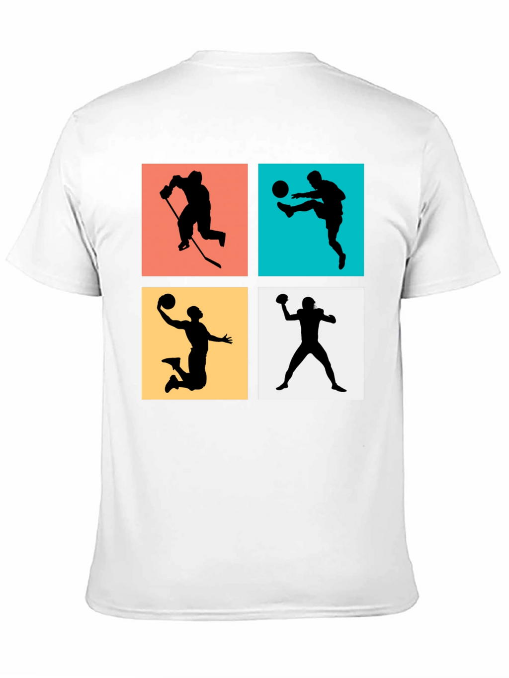 Sports Silhouettes T-Shirt Active Athlete Tee