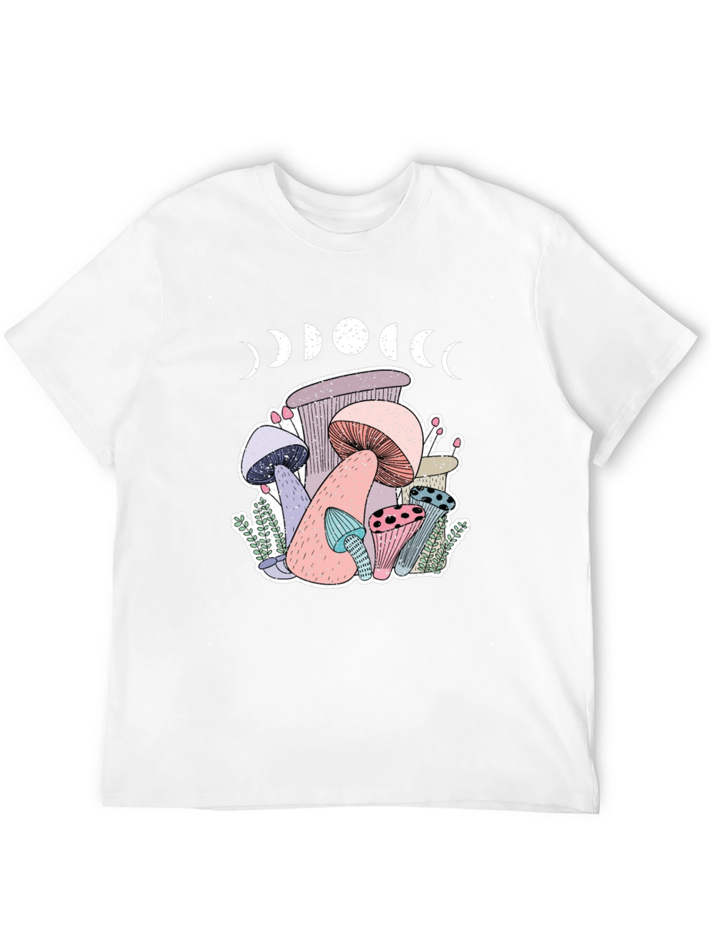 Mushroom Moon Phase Graphic T-Shirt