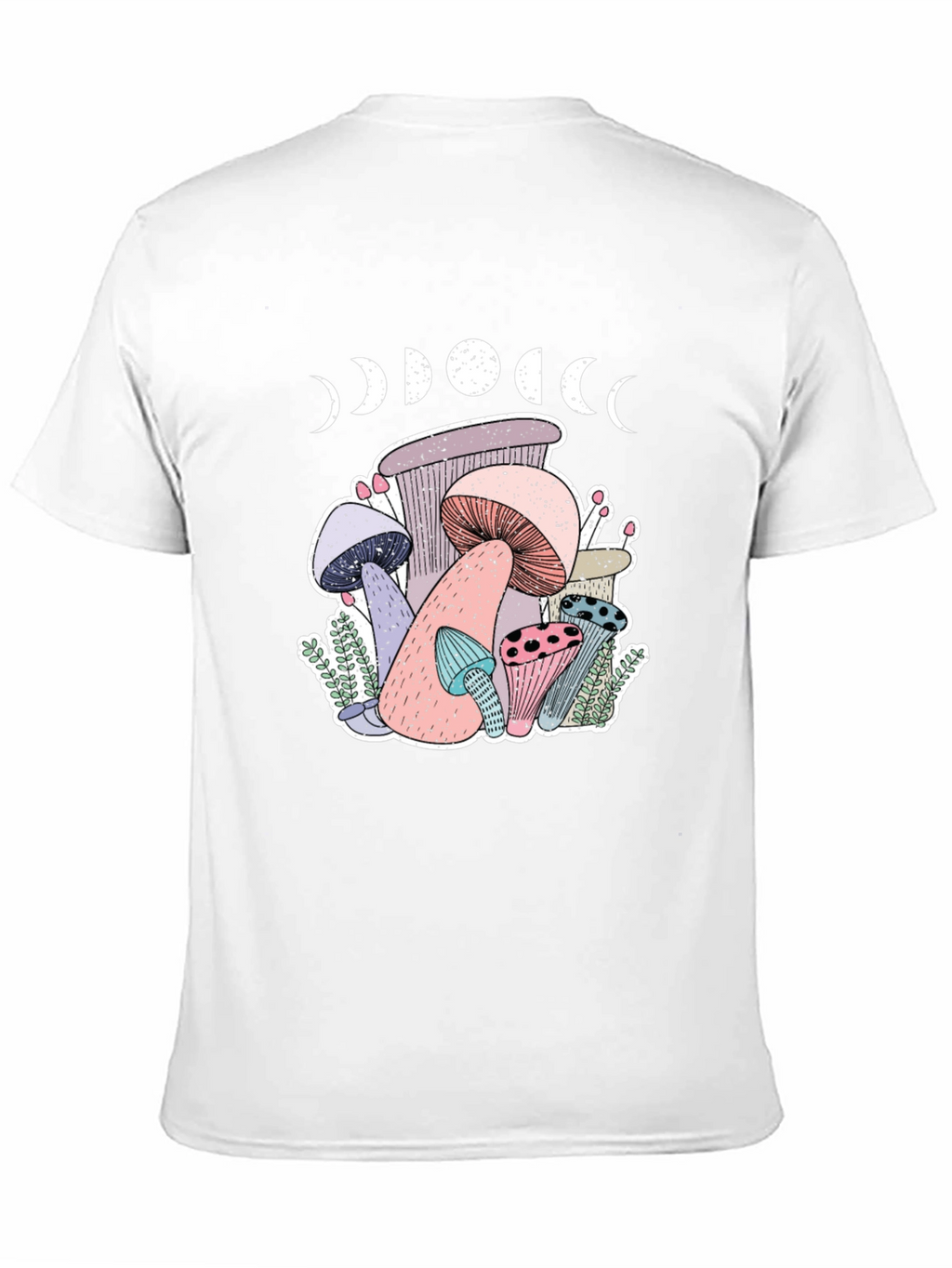 Mushroom Moon Phase Graphic T-Shirt