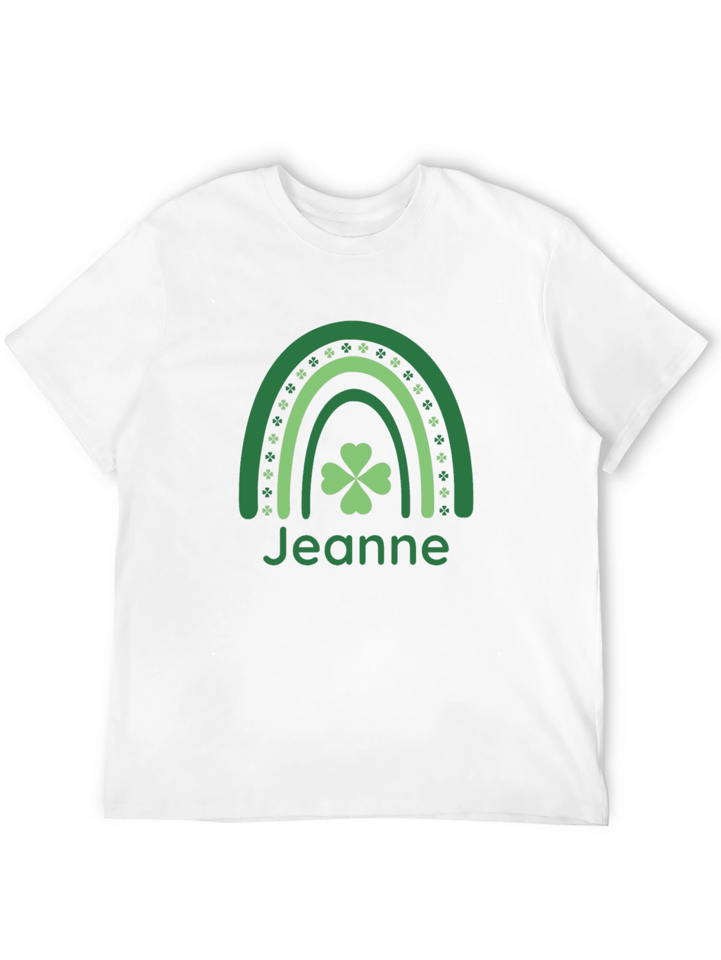Jeanne St. Patricks Day Shamrock Rainbow T-Shirt