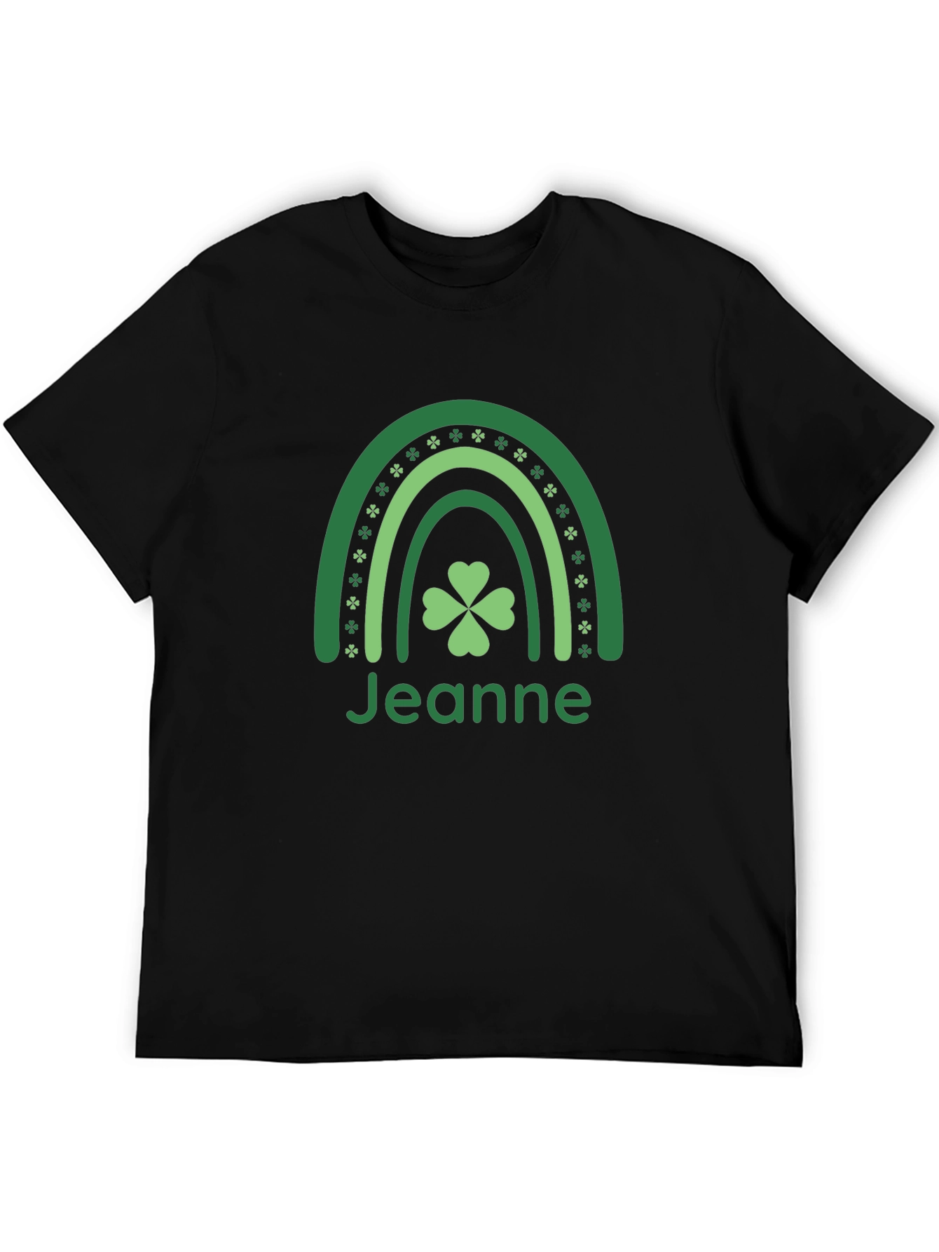 Jeanne St. Patricks Day Shamrock Rainbow T-Shirt