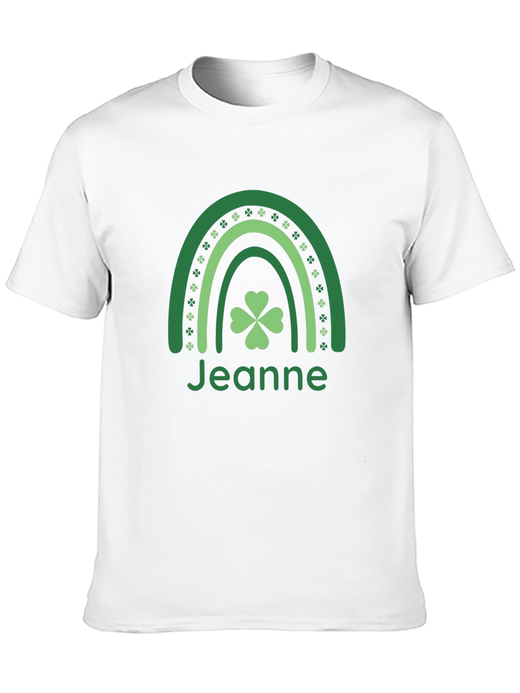 Jeanne St. Patricks Day Shamrock Rainbow T-Shirt