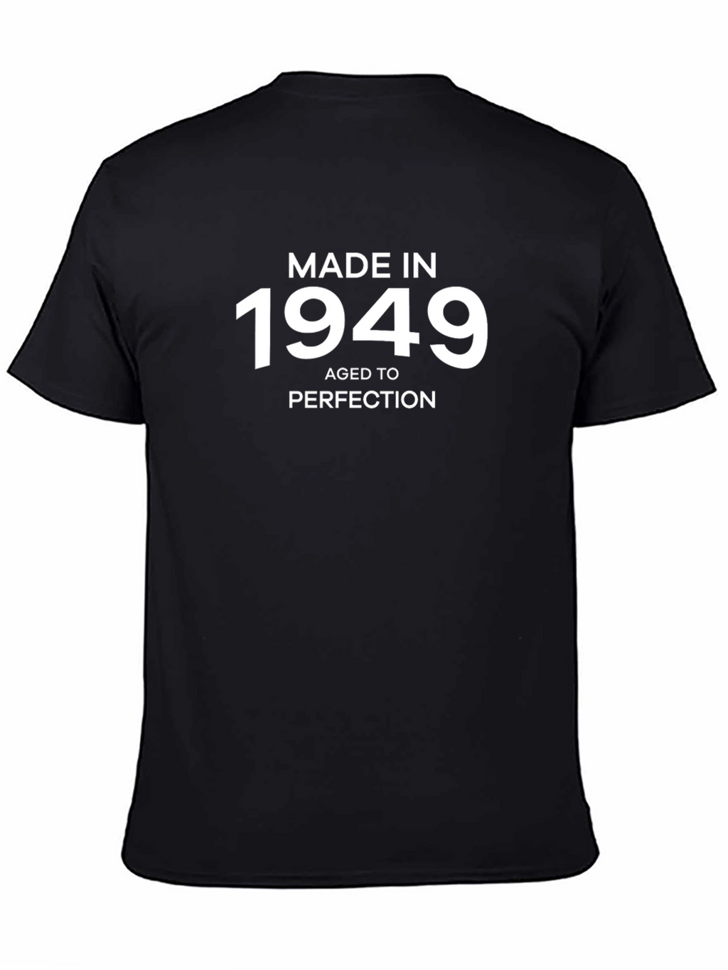 Made in 1949 Aged to Perfection Black T-Shirt