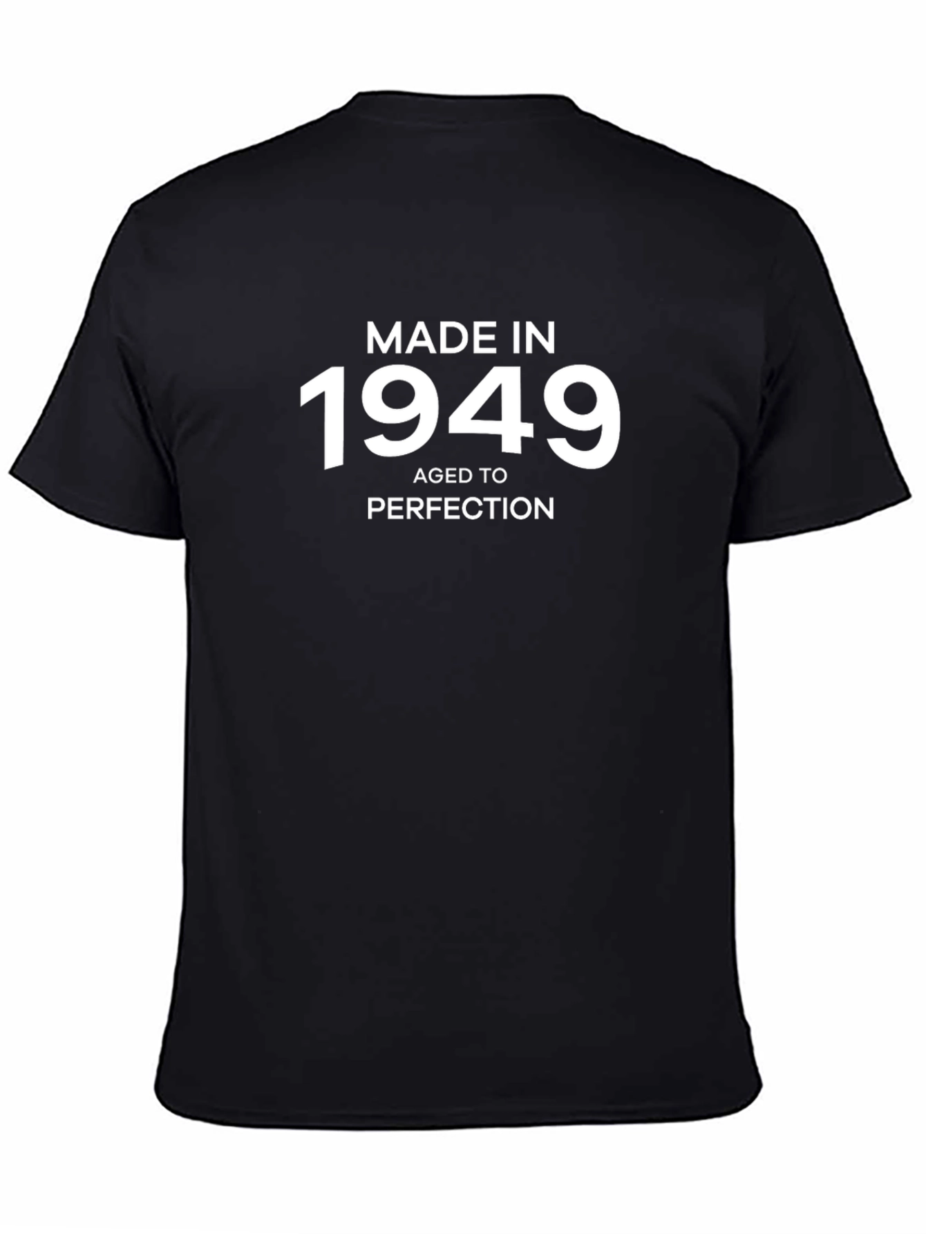 Made in 1949 Aged to Perfection Black T-Shirt