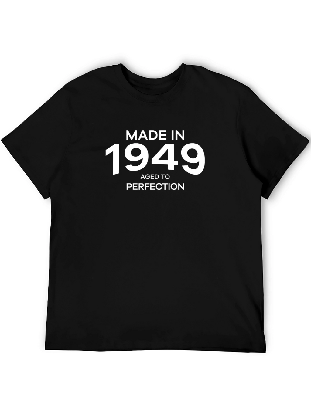 Made in 1949 Aged to Perfection Black T-Shirt