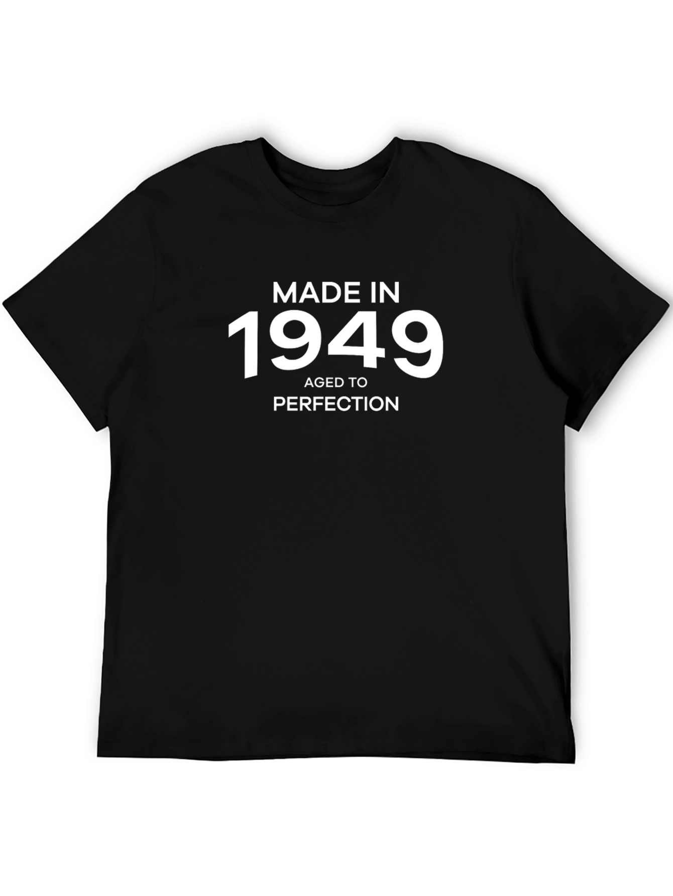 Made in 1949 Aged to Perfection Black T-Shirt