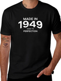 Made in 1949 Aged to Perfection Black T-Shirt