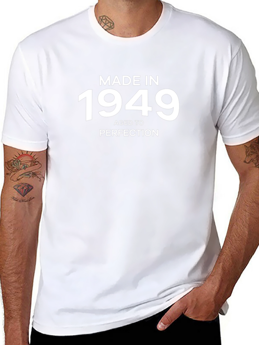 Made in 1949 Aged to Perfection Black T-Shirt
